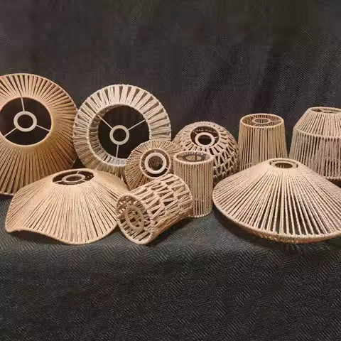 Abat-jour Rotin Tressé - Ambiance Naturelle & Vintage