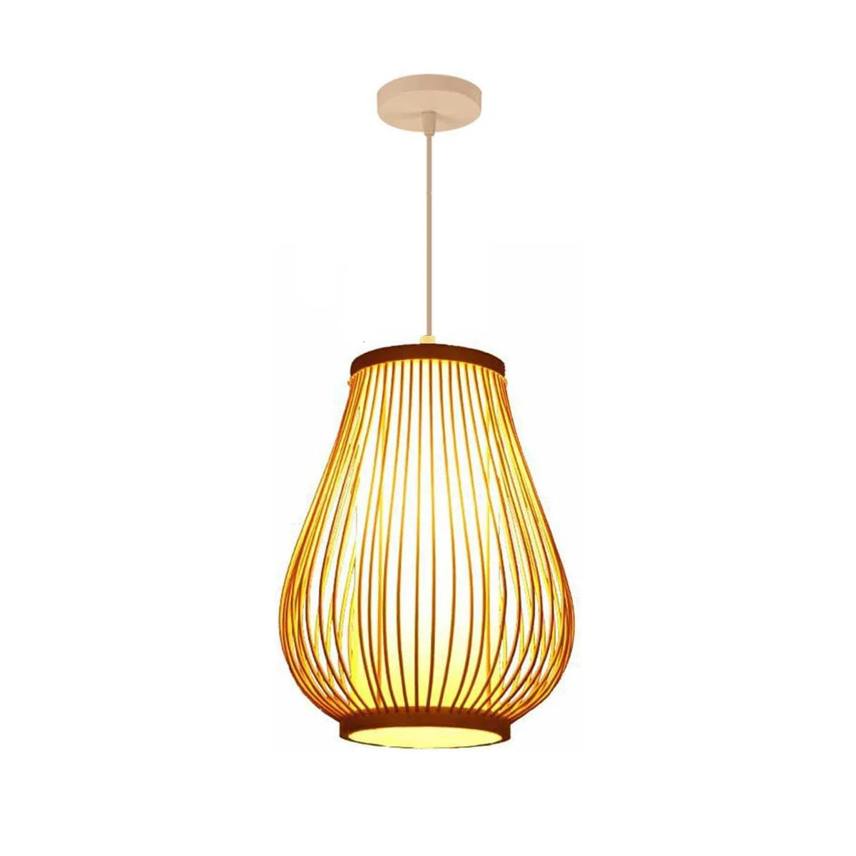 Lustre Bambou Artisanal - Suspension Naturelle