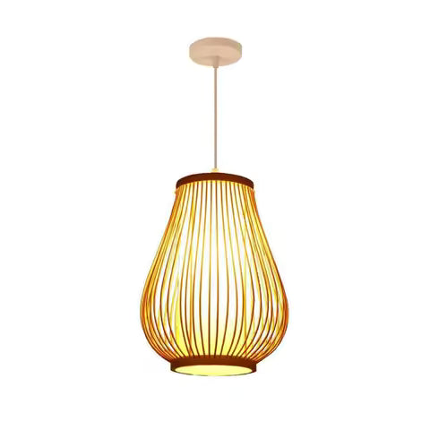 Lustre Bambou Artisanal - Suspension Naturelle