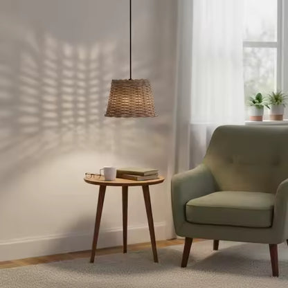 Abat-jour Osier Marron Rustique Ø30cm