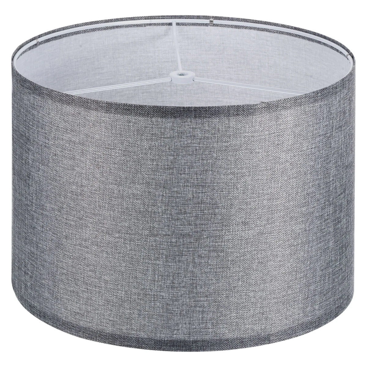 Abat-jour Tambour Lin Gris 30cm