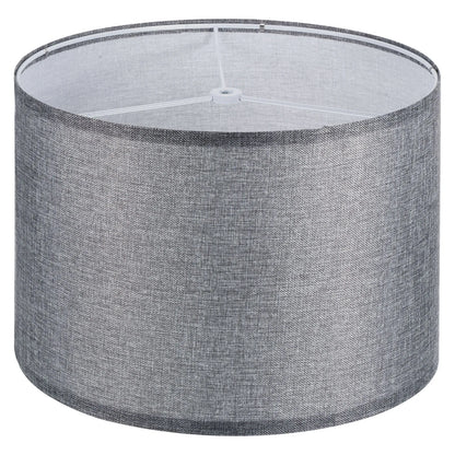 Abat-jour Tambour Lin Gris 30cm
