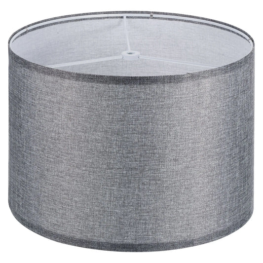 Abat-jour Tambour Lin Gris 30cm