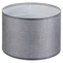Abat-jour Tambour Lin Gris 30cm
