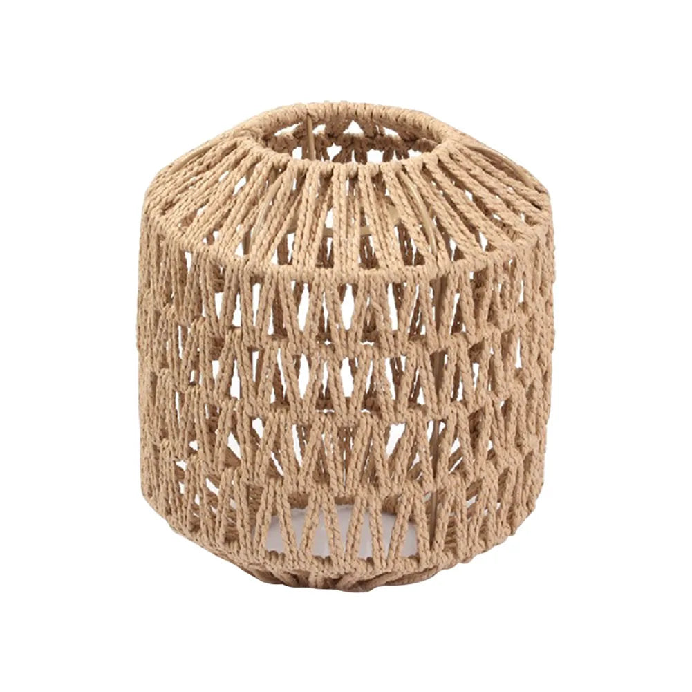 Abat-jour Rotin Tissé Vintage Bohème