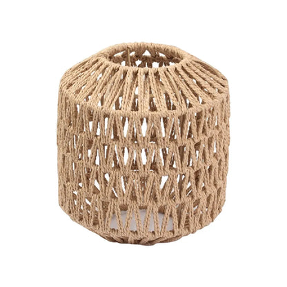 Abat-jour Rotin Tissé Vintage Bohème