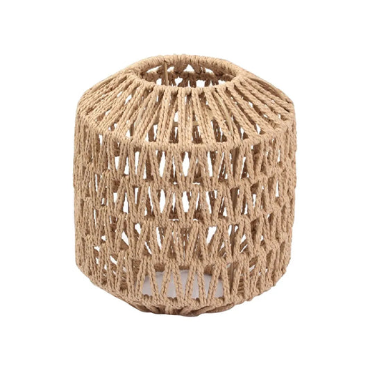 Abat-jour Rotin Tissé Vintage Bohème