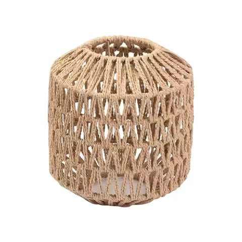 Abat-jour Rotin Tissé Vintage Bohème