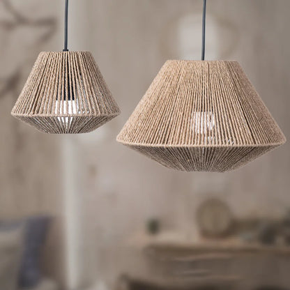 Lampe Suspendue Rotin Tissé Naturel