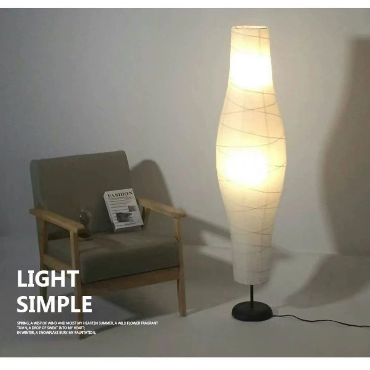 Abat-jour Lampadaire Style Papier 117cm