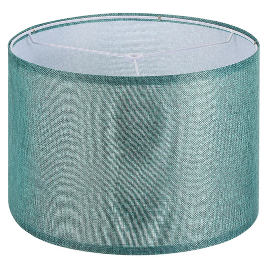 Abat-jour Tambour Lin Bleu Clair 33cm