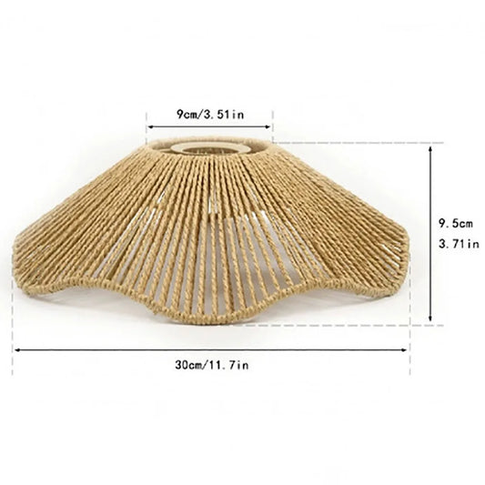 Abat-jour Tissé Vintage Rotin Suspendu