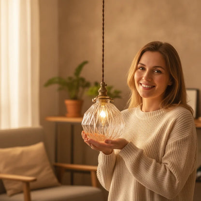 Lustre verre design minimaliste